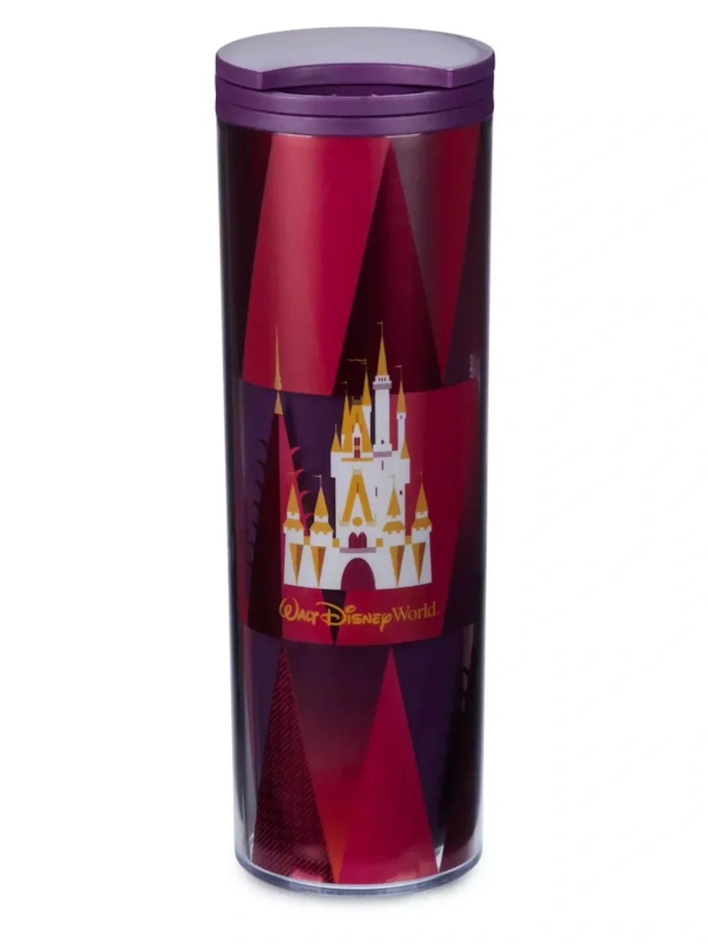 NEW WALT DISNEY WORLD STARBUCKS CINDERELLA CASTLE RED TRAVEL TUMBLER 16oz